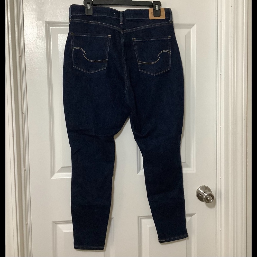 Signature by Levi Strauss Dark Women's high rise Skinny Jeans size 14 Small. - Picture 5 of 13